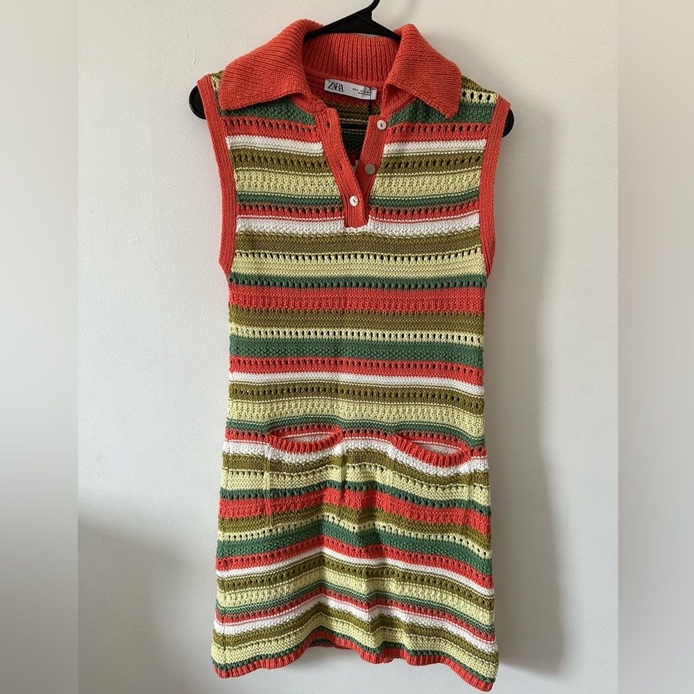 NWT Zara Crotchet Dress Size M